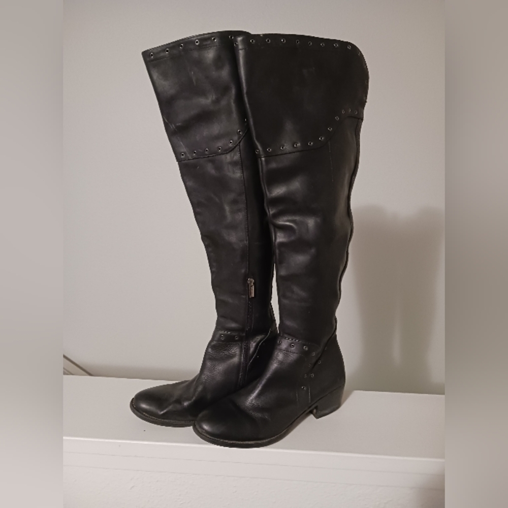 Vince Camuto Black Over the Knee Boots